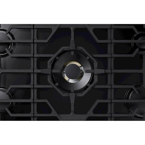 Samsung - 30" Built-In Gas Cooktop with WiFi and Dual Power Brass Burner - Black Stainless Steel