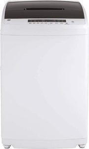 GE - 2.8 Cu. Ft. High-Efficiency Top Load Portable Washer with Stainless Steel Basket and 8 Wash Cycles - White/Black