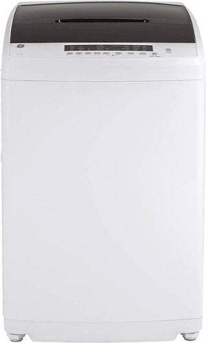 GE - 2.8 Cu. Ft. High-Efficiency Top Load Portable Washer with Stainless Steel Basket and 8 Wash Cycles - White/Black