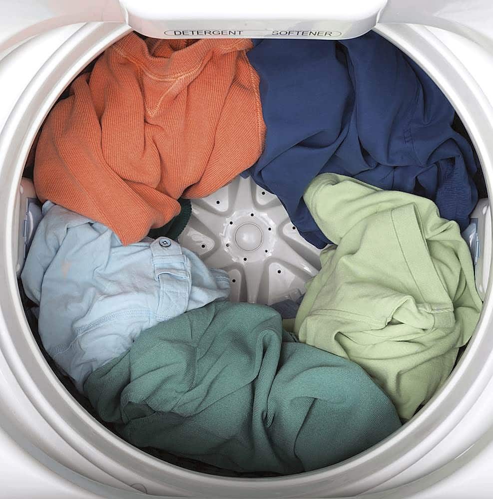 GE - 2.8 Cu. Ft. High-Efficiency Top Load Portable Washer with Stainless Steel Basket and 8 Wash Cycles - White/Black