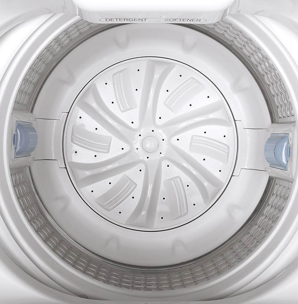 GE - 2.8 Cu. Ft. High-Efficiency Top Load Portable Washer with Stainless Steel Basket and 8 Wash Cycles - White/Black