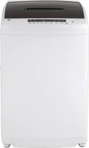 GE - 2.8 Cu. Ft. High-Efficiency Top Load Washer with Electronic LED One Touch Controls - White/Black