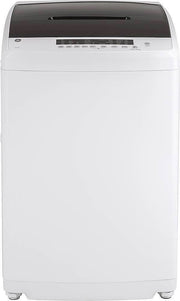 GE - 2.8 Cu. Ft. High-Efficiency Top Load Washer with Electronic LED One Touch Controls - White/Black