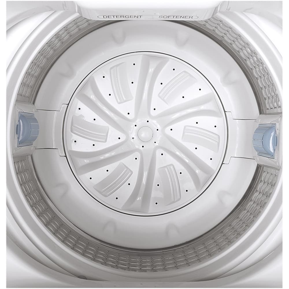 GE - 2.8 Cu. Ft. High-Efficiency Top Load Washer with Electronic LED One Touch Controls - White/Black