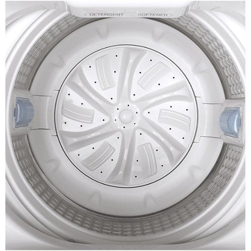 GE - 2.8 Cu. Ft. High-Efficiency Top Load Washer with Electronic LED One Touch Controls - White/Black