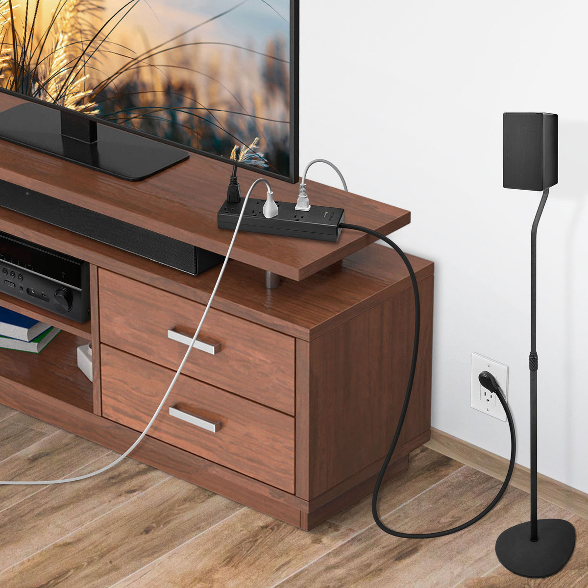 Insignia™ - Surge Protector for Home/Office with 8 AC Outlets, 6-foot cord, and 1440 joules of surge protection - Black