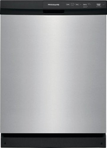 Frigidaire - 24" Front Control Built-In Dishwasher with 3-Cycles, 55 dBA - Stainless Steel