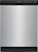 Frigidaire - 24" Front Control Built-In Dishwasher with 3-Cycles, 55 dBA - Stainless Steel
