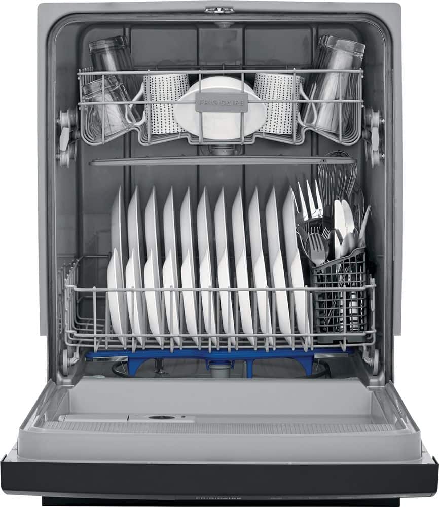 Frigidaire - 24" Front Control Built-In Dishwasher with 3-Cycles, 55 dBA - Stainless Steel