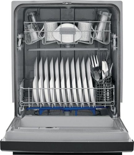 Frigidaire - 24" Front Control Built-In Dishwasher with 3-Cycles, 55 dBA - Stainless Steel