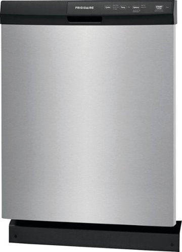 Frigidaire - 24" Front Control Built-In Dishwasher with 3-Cycles, 55 dBA - Stainless Steel