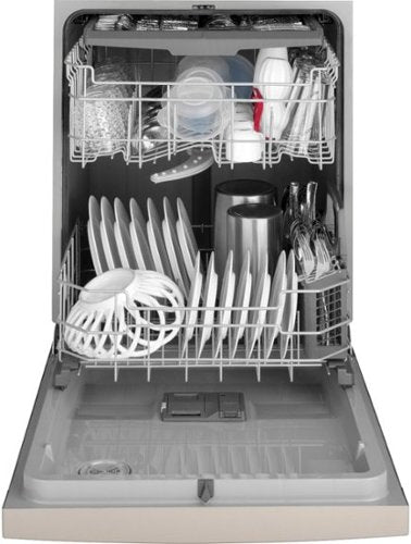 GE - Front Control Built-In Dishwasher with 3rd Rack, Dry Boost, and 50 dBA - Stainless Steel