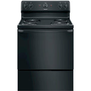 Hotpoint - 30 in. Wide 4 Elements 5.0 Cu. Ft. Freestanding Electric Range with Porcelain Upswept Cooktop - Black