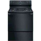 Hotpoint - 30 in. Wide 4 Elements 5.0 Cu. Ft. Freestanding Electric Range with Porcelain Upswept Cooktop - Black