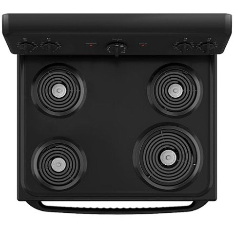Hotpoint - 30 in. Wide 4 Elements 5.0 Cu. Ft. Freestanding Electric Range with Porcelain Upswept Cooktop - Black