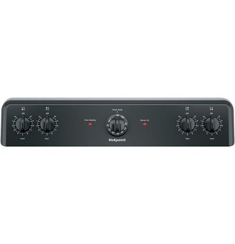 Hotpoint - 30 in. Wide 4 Elements 5.0 Cu. Ft. Freestanding Electric Range with Porcelain Upswept Cooktop - Black