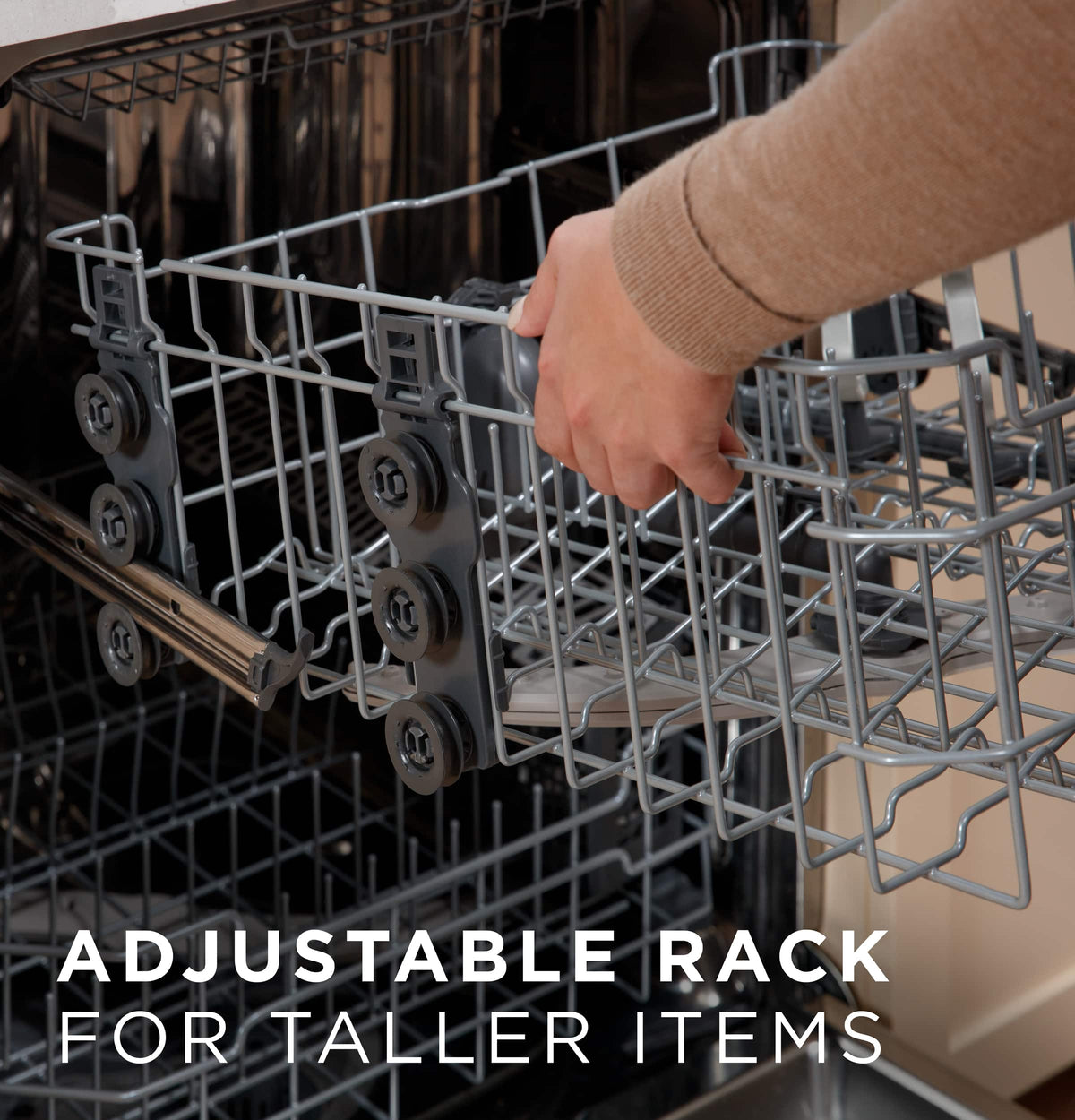 GE - 24" Front Control Built-In Stainless Steel Tub Dishwasher with 3rd Rack, Sanitize Cycle and 47 dBA - Stainless Steel
