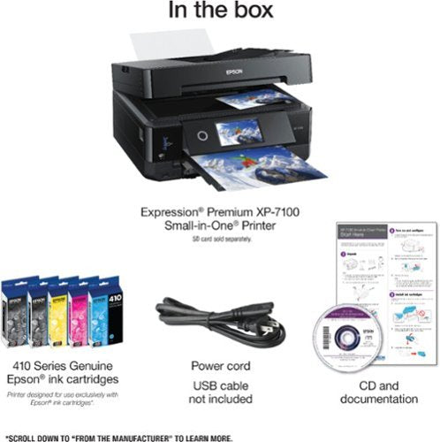 Epson - Expression Premium XP-7100 Wireless All-In-One Inkjet Printer - Black