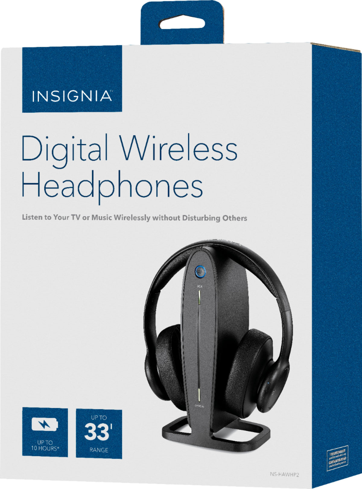 Insignia™ - RF Wireless Over-the-Ear Headphones - Black