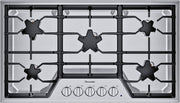 Thermador - Masterpiece 36" Built-In Gas Cooktop with 5 Star Burners and LP Conversion - Stainless Steel