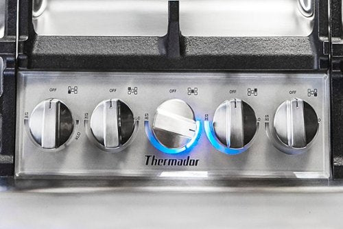 Thermador - Masterpiece 30" Built-In Gas Cooktop with 5 Pedestal Star Burners and ExtraLow Select and LP Conversion - Stainless Steel