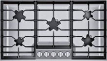 Thermador - Masterpiece 36" Built-In Gas Cooktop with 5 Pedestal Star Burners and ExtraLow Slect and LP Conversion - Stainless Steel