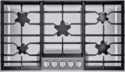 Thermador - Masterpiece 36" Built-In Gas Cooktop with 5 Pedestal Star Burners and ExtraLow Slect and LP Conversion - Stainless Steel