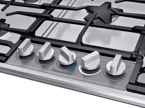 Thermador - Masterpiece 36" Built-In Gas Cooktop with 5 Pedestal Star Burners and ExtraLow Slect and LP Conversion - Stainless Steel