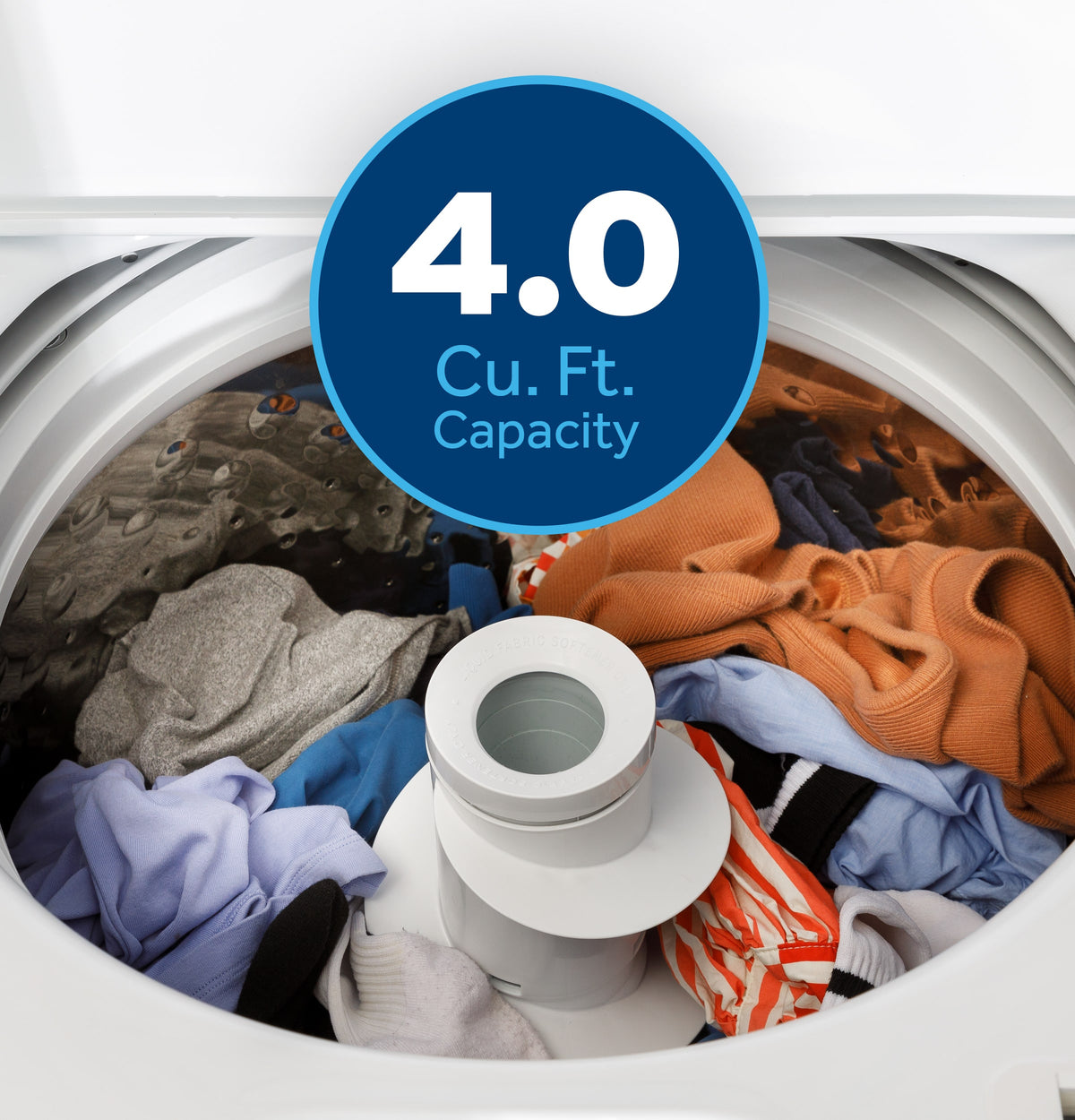 GE - 4.0 Cu. Ft. High-Efficiency Top Load Washer with Water Level Control - White