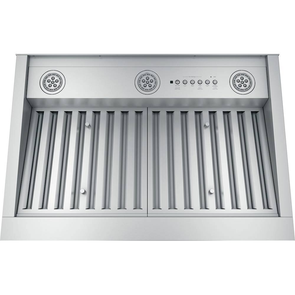 GE - 28 inches - Externally Vented & Recirculating - Range Hood Insert - Stainless Steel