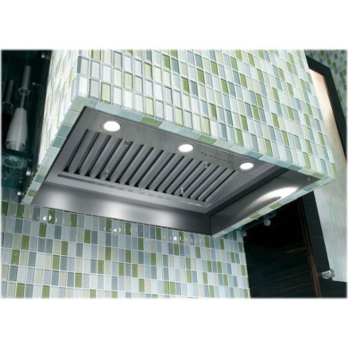 GE - 28 inches - Externally Vented & Recirculating - Range Hood Insert - Stainless Steel