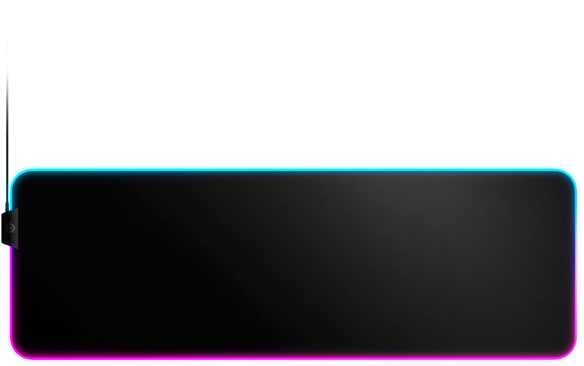 SteelSeries - QcK Prism Cloth Gaming Mouse Pad with 2-Zone RGB Illumination XL - Black