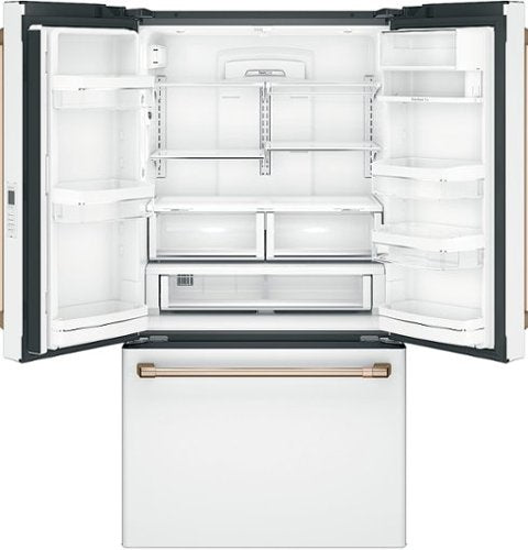 Café - 36 in. Wide 23.1 Cu. Ft. French Door Counter-Depth Smart Refrigerator with Internal Water Dispenser - Matte White