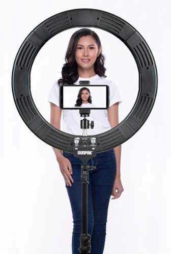 Sunpak - LED 448 19" Bi-Color Ring Light Kit - Black