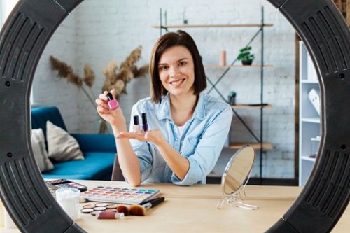 Sunpak - LED 448 19" Bi-Color Ring Light Kit - Black