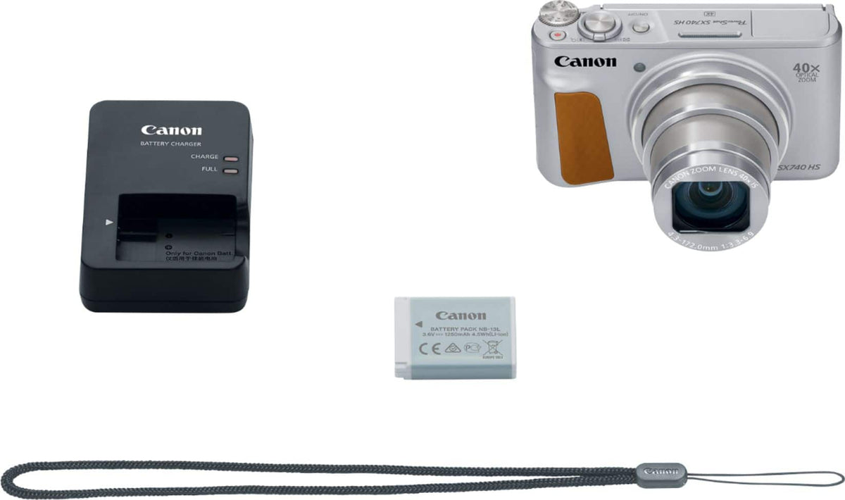 Canon - PowerShot SX740 HS 20.3-Megapixel Digital Camera - Silver