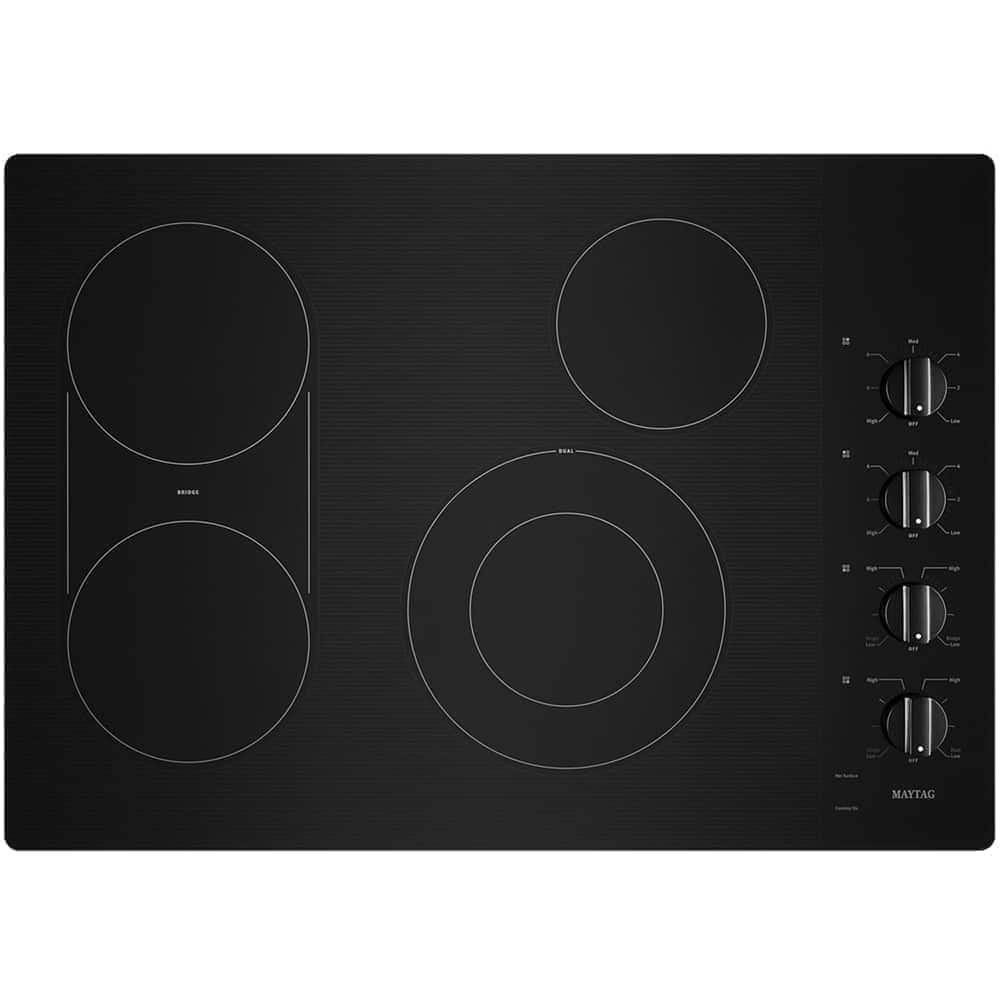 Maytag - 30 in. Wide 4 element Electric Cooktop - Black