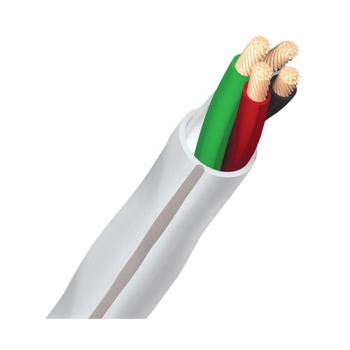 AudioQuest - SLiP/DB-14/4 - 100' CL3/FT4 In-Wall & Direct Burial Rated Bulk Speaker Cable - White/Silver Stripes