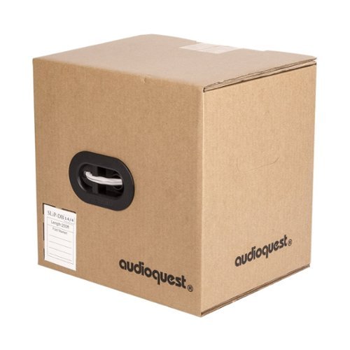 AudioQuest - SLiP/DB-14/4 - 250' CL3/FT4 In-Wall & Direct Burial Rated Bulk Speaker Cable - White/Silver Stripes