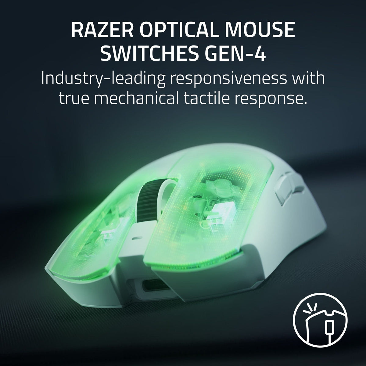 Razer - Viper V4 Pro Ultra Lightweight Optical Gaming Mouse with 180 Hour Battery Life - 8k Polling Rate - Wireless - White