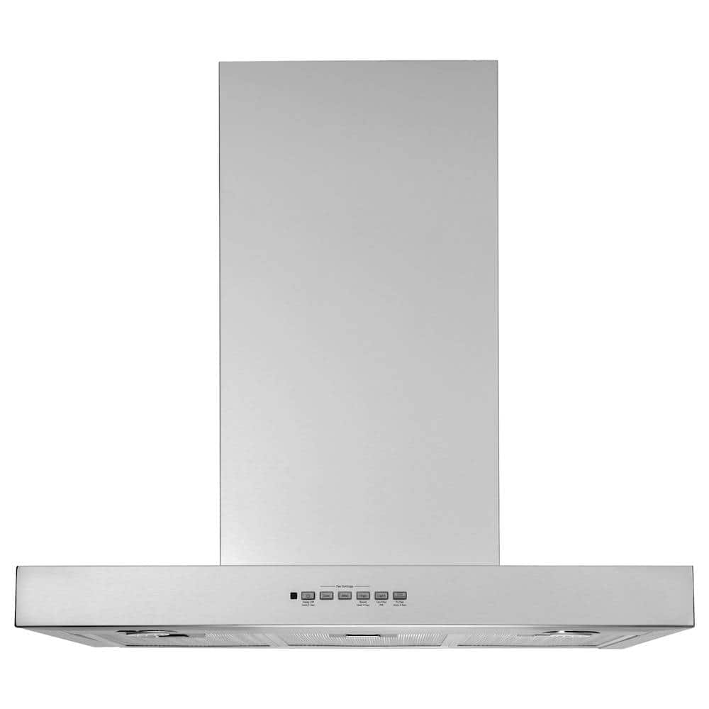 GE - 30 inches - Externally Vented & Recirculating - Wall Range Hood - Stainless Steel