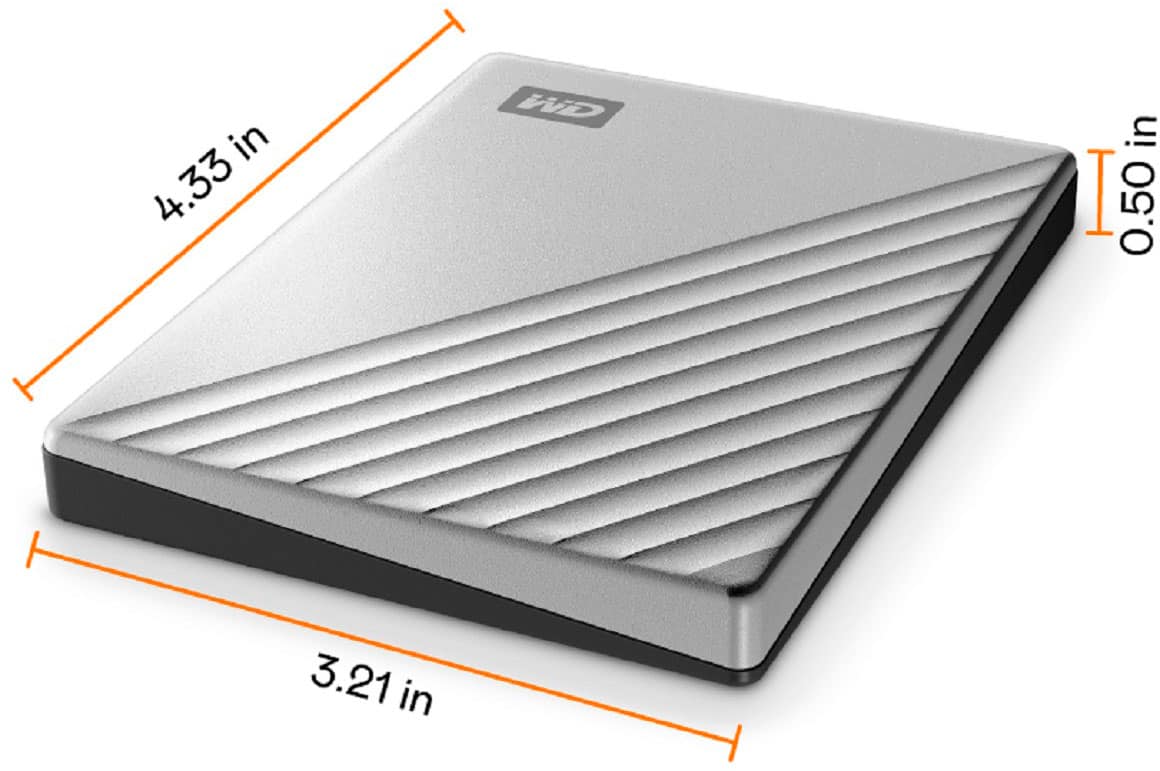 WD - My Passport Ultra 2TB External USB 3.0 Portable Hard Drive - Silver