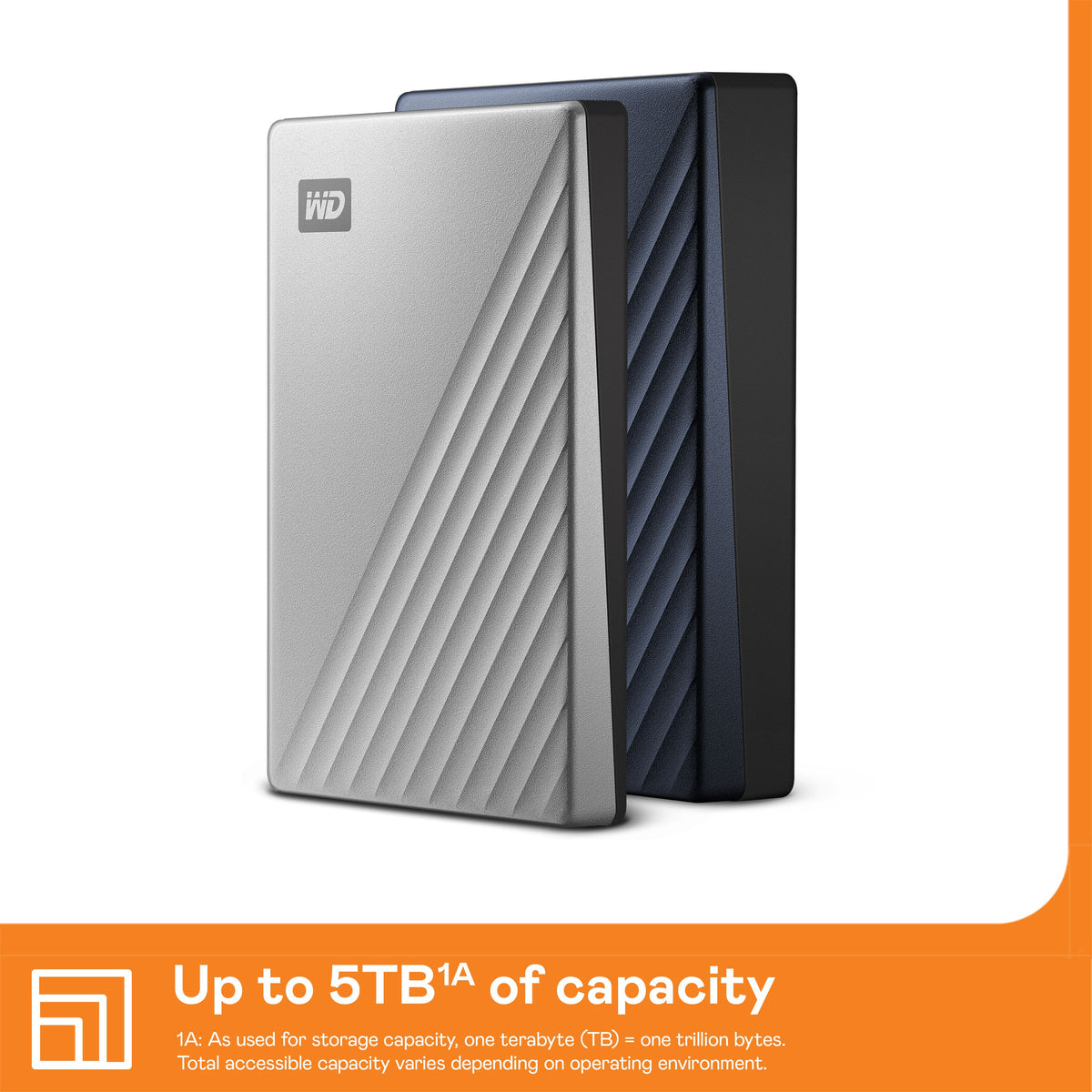 WD - My Passport Ultra 2TB External USB 3.0 Portable Hard Drive - Silver