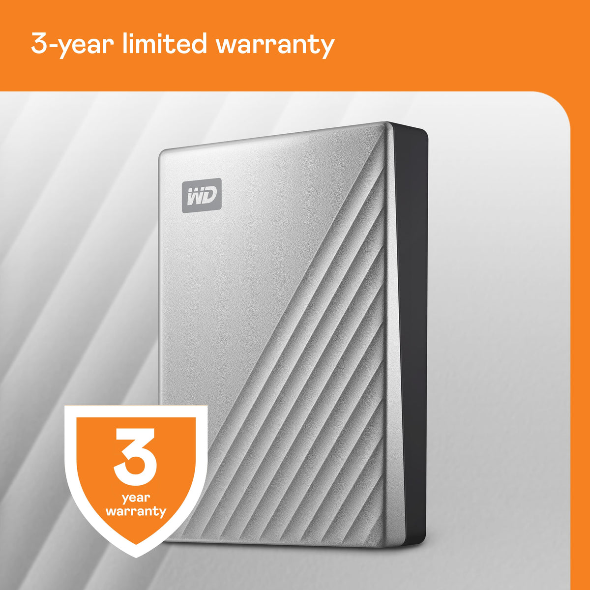 WD - My Passport Ultra 2TB External USB 3.0 Portable Hard Drive - Silver