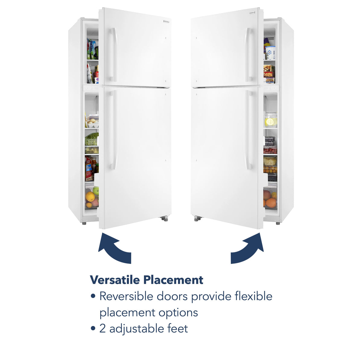 Insignia™ - 30 in. Wide 18 Cu. Ft. Top-Freezer Refrigerator with Handles - White