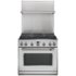 GE - 36" Professional 30"-36" Adjustable Height Backsplash with Shelf - Silver