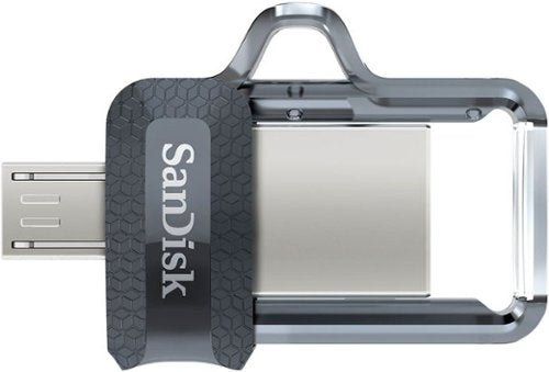 SANDISK - Ultra 256GB USB 3.0, Micro USB Flash Drive - Gray / Transparent