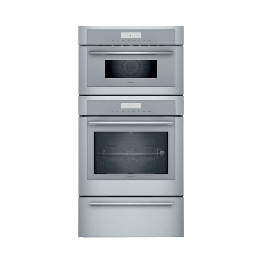 Thermador - Masterpiece Series 30" Built-In Double Electric Smart Combination Microwave and Wall Oven with True Convection - Stainless Steel