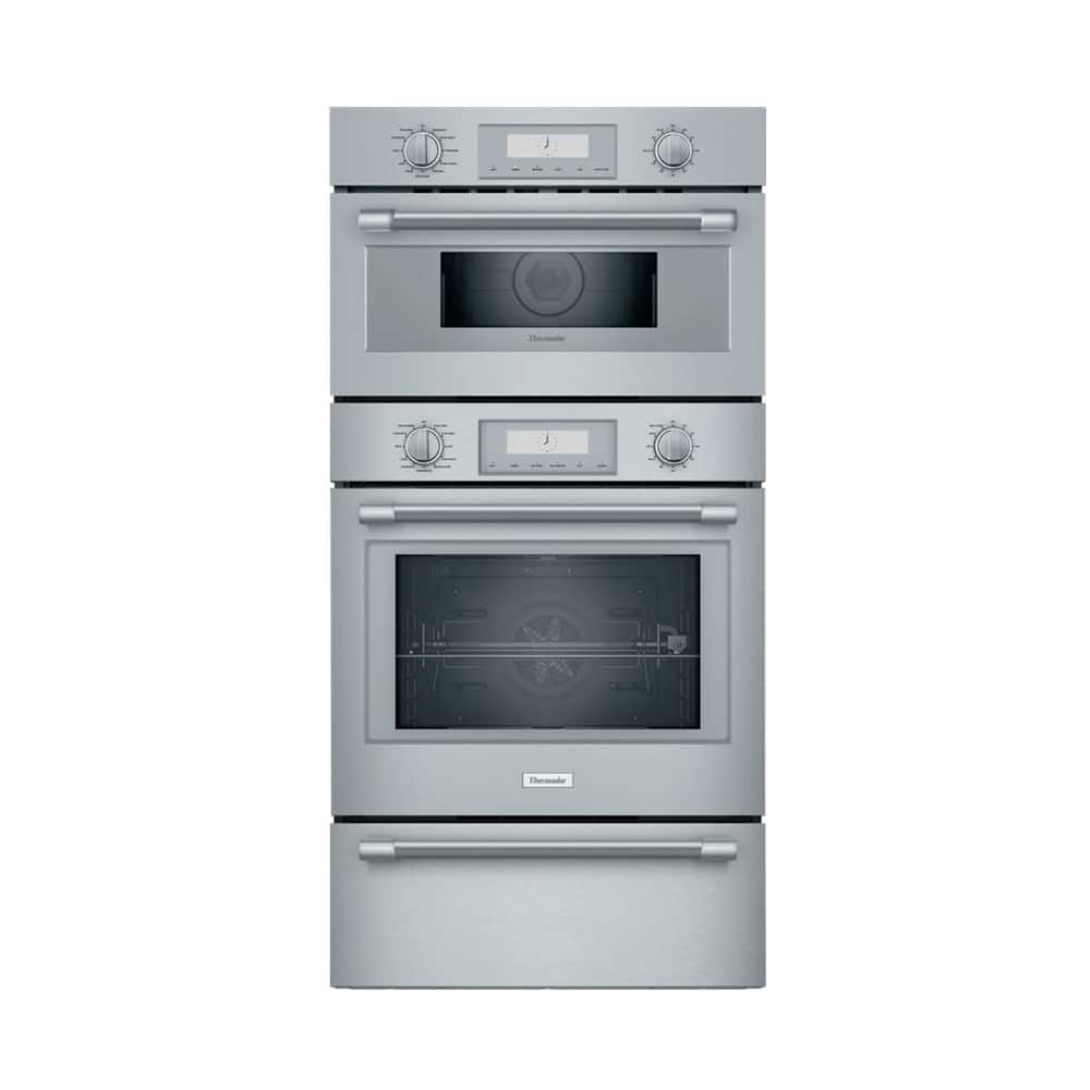 Thermador - Professional Series 30" Built-In Double Electric Smart Combination Microwave and Wall Oven with True Convection - Stainless Steel