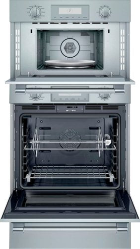Thermador - Professional Series 30" Built-In Double Electric Smart Combination Microwave and Wall Oven with True Convection - Stainless Steel